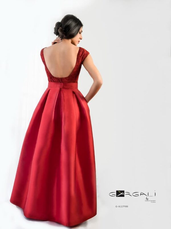 vestido rojo elegante para eventos